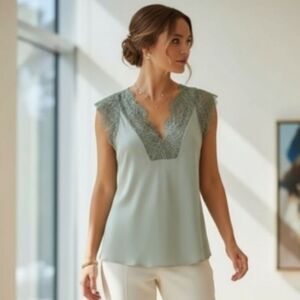 Stylish Green Garment. Versatile green top made in Italy